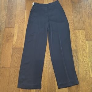 Aritzia Wilfred Navy Satin Limitless Pants. Size 4